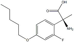 (2S)-2-AMINO-2-(2-FLUORO-4-PENTYLOXYPHENYL)PROPANOIC ACID Struktur