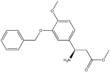 METHYL (3R)-3-AMINO-3-[4-METHOXY-3-(PHENYLMETHOXY)PHENYL]PROPANOATE Struktur