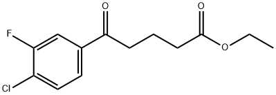 ETHYL 5-(4-CHLORO-3-FLUOROPHENYL)-5-OXOVALERATE Struktur