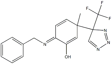 2-(BENZYLIMINO-[5(4)-TRIFLUOROMETHYL-1,2,3-TRIAZOLE-4(5)-YL]METHYL)PHENOL Struktur