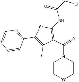 2-CHLORO-N-[4-METHYL-3-(MORPHOLIN-4-YLCARBONYL)-5-PHENYLTHIEN-2-YL]ACETAMIDE Struktur