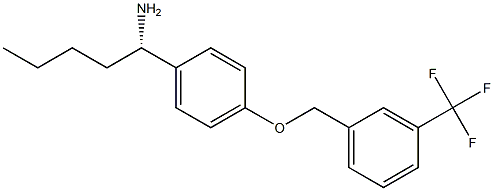 (1S)-1-(4-([3-(TRIFLUOROMETHYL)PHENYL]METHOXY)PHENYL)PENTYLAMINE Struktur