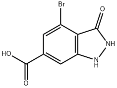 4-BROMO-3-HYDROXY-1H-INDAZOLE-6-CARBOXYLIC ACID Struktur