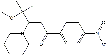 4-METHOXY-4-METHYL-1-(4-NITRO-PHENYL)-3-PIPERIDIN-1-YL-PENT-2-EN-1-ONE Struktur