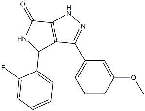 4-(2-FLUOROPHENYL)-3-(3-METHOXYPHENYL)-4,5-DIHYDROPYRROLO[3,4-C]PYRAZOL-6(1H)-ONE Struktur