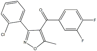 4-(3,4-DIFLUOROBENZOYL)-3-(2-CHLOROPHENYL)-5-METHYLISOXAZOLE Struktur