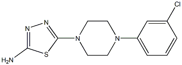 5-[4-(3-CHLOROPHENYL)PIPERAZIN-1-YL]-1,3,4-THIADIAZOL-2-AMINE Struktur