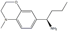 (1R)-1-(4-METHYL(2H,3H-BENZO[E]1,4-OXAZIN-7-YL))BUTYLAMINE Struktur