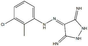 3,5-DIIMINOPYRAZOLIDIN-4-ONE (3-CHLORO-2-METHYLPHENYL)HYDRAZONE Struktur