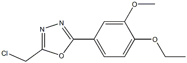 2-(CHLOROMETHYL)-5-(4-ETHOXY-3-METHOXYPHENYL)-1,3,4-OXADIAZOLE Struktur