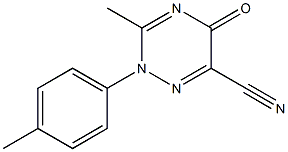 3-METHYL-2-(4-METHYLPHENYL)-5-OXO-2,5-DIHYDRO-1,2,4-TRIAZINE-6-CARBONITRILE Struktur