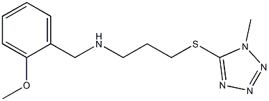 N-(2-METHOXYBENZYL)-3-((1-METHYL-1H-TETRAZOL-5-YL)THIO)PROPAN-1-AMINE Struktur