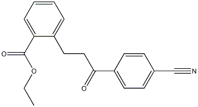 3-(2-CARBOETHOXYPHENYL)-4'-CYANOPROPIOPHENONE Struktur