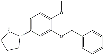 4-((2S)PYRROLIDIN-2-YL)-1-METHOXY-2-(PHENYLMETHOXY)BENZENE Struktur