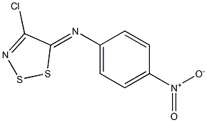 N-[(5Z)-4-CHLORO-5H-1,2,3-DITHIAZOL-5-YLIDENE]-N-(4-NITROPHENYL)AMINE Struktur