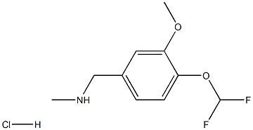 N-[4-(DIFLUOROMETHOXY)-3-METHOXYBENZYL]-N-METHYLAMINE HYDROCHLORIDE Struktur