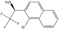 (1S)-1-(1-BROMO(2-NAPHTHYL))-2,2,2-TRIFLUOROETHYLAMINE Struktur