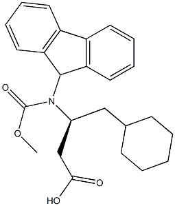 (S)-4-CYCLOHEXYL-3-(9H-FLUOREN-9-YLMETHOXYCARBONYLAMINO)-BUTYRIC ACID Struktur