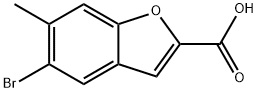 5-BROMO-6-METHYL-BENZOFURAN-2-CARBOXYLIC ACID Struktur