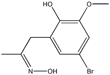 5-BROMO-2-HYDROXY-3-METHOXYPHENYLACETONE OXIME Struktur