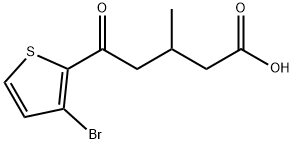 5-(3-BROMO-2-THIENYL)-3-METHYL-5-OXOVALERIC ACID Struktur