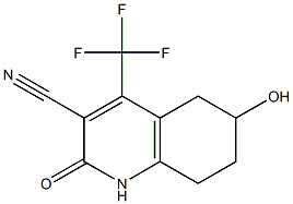 3-CYANO-5,6,7,8-TETRAHYDRO-6-HYDROXY-4-TRIFLUOROMETHYL-2(1H)-QUINOLONE Struktur