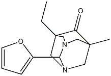 5-ETHYL-2-(2-FURYL)-7-METHYL-1,3-DIAZATRICYCLO[3.3.1.1~3,7~]DECAN-6-ONE Struktur