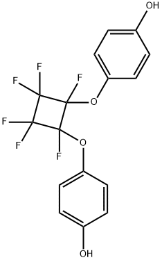 4,4'-[(1,2,3,3,4,4-HEXAFLUOROCYCLOBUTANE-1,2-DIYL)BIS(OXY)]BISPHENOL Struktur