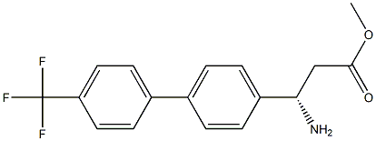 METHYL (3S)-3-AMINO-3-(4-[4-(TRIFLUOROMETHYL)PHENYL]PHENYL)PROPANOATE Struktur