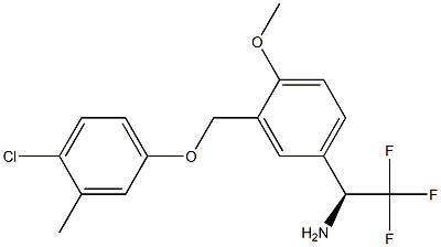 (1S)-1-(3-[(4-CHLORO-3-METHYLPHENOXY)METHYL]-4-METHOXYPHENYL)-2,2,2-TRIFLUOROETHYL AMINE Struktur