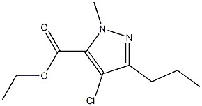 4-CHLORO-1-METHYL-3-PROPYL-1H-PYRAZOLE-5-CARBOXYLIC ACID ETHYL ESTER Struktur