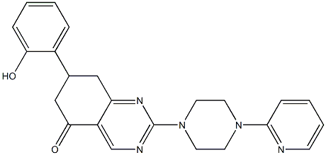 7-(2-HYDROXYPHENYL)-2-[4-(2-PYRIDINYL)-1-PIPERAZINYL]-7,8-DIHYDRO-5(6H)-QUINAZOLINONE Struktur