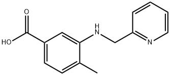 4-METHYL-3-((PYRIDIN-2-YLMETHYL)AMINO)BENZOIC ACID Struktur