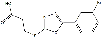 3-([5-(3-BROMOPHENYL)-1,3,4-OXADIAZOL-2-YL]THIO)PROPANOIC ACID Struktur