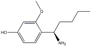 4-((1R)-1-AMINOPENTYL)-3-METHOXYPHENOL Struktur