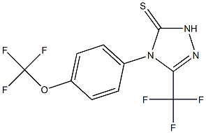 4,5-DIHYDRO-3-TRIFLUOROMETHYL-4-(4-TRIFLUOROMETHOXYPHENYL)-1,2,4-TRIAZOLE-5(1H)-THIONE Struktur