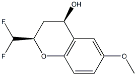 CIS-2-DIFLUOROMETHYL-6-METHOXYCHROMANE-4-OL Struktur