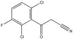 2,6-DICHLORO-3-FLUOROBENZOYLACETONITRILE Struktur