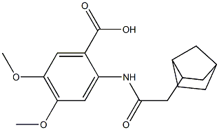 2-[(BICYCLO[2.2.1]HEPT-2-YLACETYL)AMINO]-4,5-DIMETHOXYBENZOIC ACID Struktur