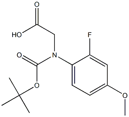 (S)-(BOC)-2-FLUORO-4-METHOXYPHENYLGLYCINE Struktur