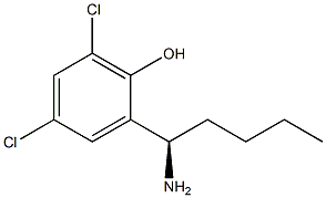 2-((1R)-1-AMINOPENTYL)-4,6-DICHLOROPHENOL Struktur