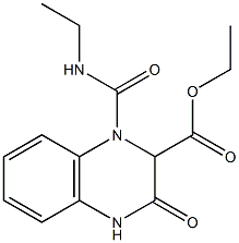 ETHYL 1-[(ETHYLAMINO)CARBONYL]-3-OXO-1,2,3,4-TETRAHYDROQUINOXALINE-2-CARBOXYLATE Struktur