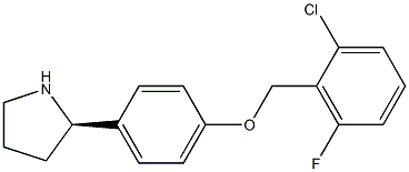 1-((2R)PYRROLIDIN-2-YL)-4-[(2-CHLORO-6-FLUOROPHENYL)METHOXY]BENZENE Struktur