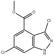 3,6-DICHLORO-4-INDAZOLECARBOXYLIC ACID METHYL ESTER Struktur