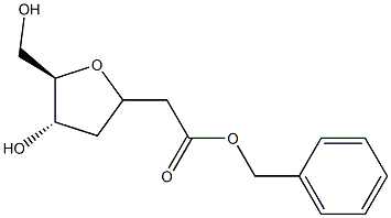 4-(S)-HYDROXY-5-(R)-(HYDROXYMETHYL) TETRAHYDROFURYLACETIC ACID, BENZYL ESTER Struktur