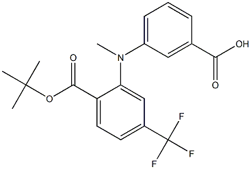 2-[(3-CARBOXYPHENYL)METHYLAMINO]-4-TRIFLUOROMETHYL-BENZOIC ACID T-BUTYL ESTER Struktur