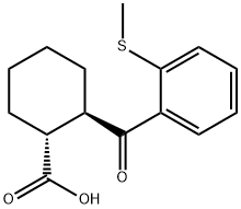 TRANS-2-(2-METHYLTHIOBENZOYL)CYCLOHEXANE-1-CARBOXYLIC ACID Struktur