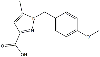 1-(4-METHOXYBENZYL)-5-METHYL-1H-PYRAZOLE-3-CARBOXYLIC ACID Struktur