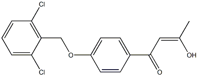 (2Z)-1-(4-[(2,6-DICHLOROBENZYL)OXY]PHENYL)-3-HYDROXYBUT-2-EN-1-ONE Struktur