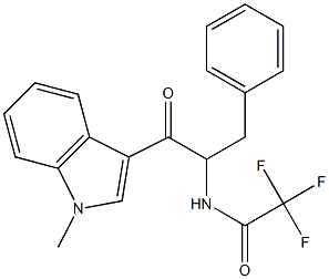 L-N-[1-BENZYL-2-(1-METHYL-1H-INDOL-3-YL)-2-OXOETHYL]-2,2,2-TRIFLUOROACETAMIDE Struktur